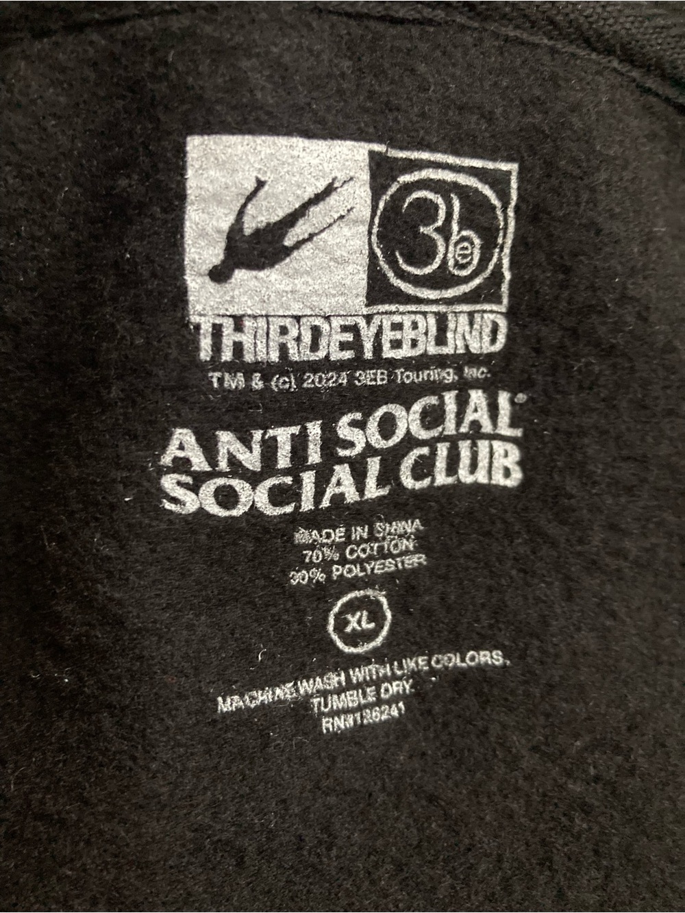 Anti Social Social Club Black Hoodie with Silver Claw Graphic - Women's Sweater - Picture 3 of 5